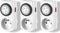 Perel Set van 3 - Mini 24-uurs timers - Mechanisch 230 V 16 A 3680 W - Wit