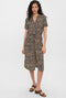 Vero Moda VMVICA - Jurk - Lange jurk met knopen en knoopriem - Maat M