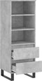 vidaXL - Hoge - kast - 40x36x110 - cm - bewerkt - hout - betongrijs