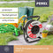 Perel Professionele kabelhaspel, gebruik binnen- en buitenshuis, spatwaterdicht (IP44), 4 stopcontacten met penaarde, anti-twist-systeem, thermische beveiliging, kabellengte 40 m, 3G2.5, grijs/zwart