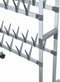 vidaXL - Schoenenrek - met - wieltjes - 66x27x100 - cm - zilverkleurig