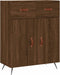 vidaXL - Dressoir - 69,5x34x90 - cm - bewerkt - hout - bruin - eikenkleur