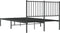 vidaXL - Bedframe - met - hoofdbord - metaal - zwart - 120x200 - cm