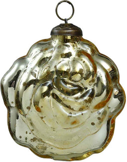 PTMD glazen kerstbal Liv roos - H8 x Ø8 - Goud