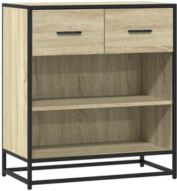 vidaXL - Dressoir - 68x35x76 - cm - bewerkt - hout - sonoma - eikenkleurig