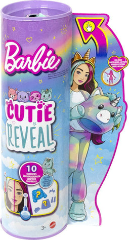 Barbie Cutie Reveal Eenhoorn - Pop met 10 verrassingen - Eenhoorn (1 stuk)