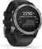 Garmin fēnix 6 Solar - Smartwatch - Zonne-energie - Zilver (Zwart)