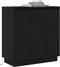vidaXL - Dressoir - met - LED - Zwart - Eiken - 71x34,5x75 - cm - Gelaagd - Hout