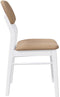 vidaXL - Eetkamerstoelen - met - kussens - 2 - st - massief - hout - rubber - wit