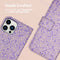 iMoshion Hoesje Geschikt voor iPhone 12 Pro / 12 Hoesje Met Pasjeshouder - iMoshion Design Bookcase smartphone - Meerkleurig / Purple White Flowers
