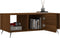 vidaXL - Salontafel - 102x50x40 - cm - bewerkt - hout - bruin - eikenkleur