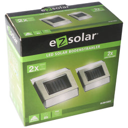 LED solar floor lamp with 2 white LEDs max. 12 lumens, light duration max. 8 hours