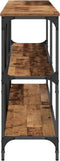 vidaXL - Console - Tafel - Oud - Hout - 200x30x75 - cm - Engineered - Hout - en - Staal
