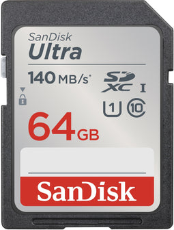 SanDisk Ultra SDXC - Geheugenkaart 64GB - UHS-I 140MB/s (1 stuk)