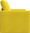 vidaXL - Vloersofa - Bed - 2-in-1 - Donker - Geel - 74x77x81 - cm - Velvet