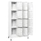 Industriële Lockerkast met 12 Compartimenten – Staal – 90x45x180 cm – Grijs