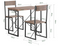 SoBuy OGT19-N - Bistroset - 3 Delig - 2 Stoelen - Industriële Look - Houtkleur