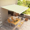 vidaXL - Luifel - handmatig - 500x300 cm - blauw en wit