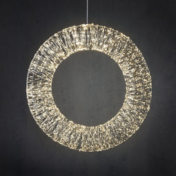 Luca Lighting Lichtkrans met Klassiek Witte LED Verlichting - Ø80 cm - Zilver