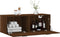 vidaXL - Wandkast - 100x36,5x35 - cm - bewerkt - hout - bruin - eikenkleur