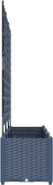 vidaXL - Tuinplanter - met - Trellis - 3 - stuks - Grijs - 120x40x143 - cm