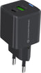 Conceptronic ALTHEA16B - Oplader - 33W - 1x USB type-A 1x USB type-C - Power Delivery 2.0 3.0 Quick Charge 3.0 - Zwart