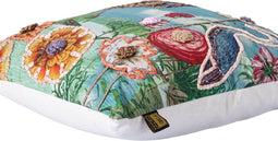 PTMD Sierkussen Clarrie - 45x10x45 cm - Stof - Turquoise