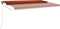 vidaXL - Luifel - handmatig - uittrekbaar - met - LED - 500x300 - cm - oranje - en - bruin