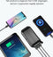 Tedroka® ES981S - Powerbank 10000mAh - Draadloos met Snelladen en Zonne-energie - 3-in-1 Oplader met 4 USB-poorten