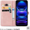 iMoshion Hoesje Geschikt voor Xiaomi Redmi Note 12 Pro Hoesje Met Pasjeshouder - iMoshion Mandala Bookcase - Rosé Goud