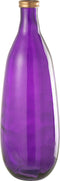 J-Line vaas Boord - glas - goud/paars - large - 75 cm hoog