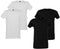 4x Alan Red Basic T-Shirt | Vermont of Derby - Maat XL - Zwart/Wit