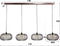 4x Disk wire copper twist Hanglamp - excl led lampen - E27 - Zwart Nikkel