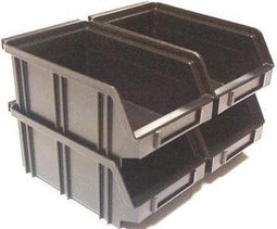 4x Magazijnbakjes op Muurstrip