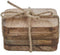 4x Onderzetters van mango hout 10 x 10 x 5 cm