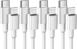 4x Oplader kabel geschikt voor iPhone - Kabel geschikt voor lightning - USB C kabel - Lader kabel