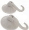 4x zuignappen met ophanghaak kunsttof - Draagkracht 2 KG