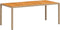 Tuintafel 190x90x75 cm poly rattan en acaciahout beige