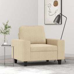 Fauteuil 60 cm stof crèmekleurig
