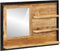 vidaXL - Spiegel - met - schappen - 80x8x55 - cm - glas - en - massief - mangohout