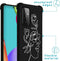 iMoshion Hoesje Geschikt voor Samsung Galaxy A52 (4G) / A52s / A52 (5G) Hoesje Met Koord - iMoshion Design Hoesje met Koord - Wit / Zwart / Woman Flower Black