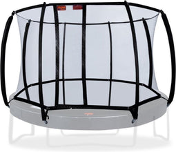 Avyna trampoline veiligheidsnet rond Ø365 cm (12) - Zwart - Gebogen palen - Royal Class