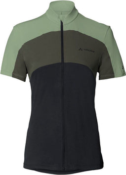 Vaude Matera FZ Tricot fietsshirt korte mouwen groen dames