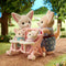 Sylvanian Families 5696 Familie woestijn vos- 4 fluweelzachte speelfiguren- duo kinderwagen - speelset
