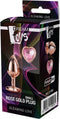 Dream Toys - Aluminium anaalplug met siersteen Small Gleaming Love - Goud