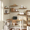 Woltu Zwevende Wandplank - Stevig Houten Boekenkast - 100 x 23 x 3,8 cm - Vintage Bruin