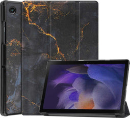imoshion Tablet Hoes - Geschikt voor Samsung Galaxy Tab A8 (2021/2022) - Design Trifold Bookcase - Black Marble
