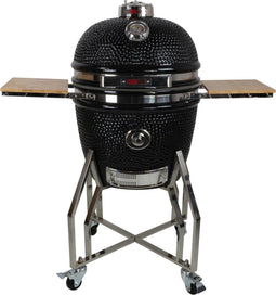 Grill Guru Large Elite - Kamado barbecue - Chipfeeder en multi-level cooking - Zwart