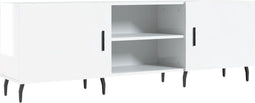 vidaXL - Tv-meubel - 150x30x50 - cm - bewerkt - hout - hoogglans - wit