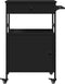 vidaXL - Keukentrolley - 56x43x89,5 - cm - bewerkt - hout - zwart